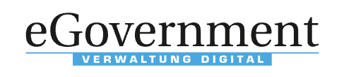 Logo mit der Schrift „eGovernment; Verwaltung Digital“